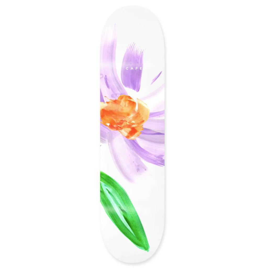Skateboard Cafe - Floral Deck - White