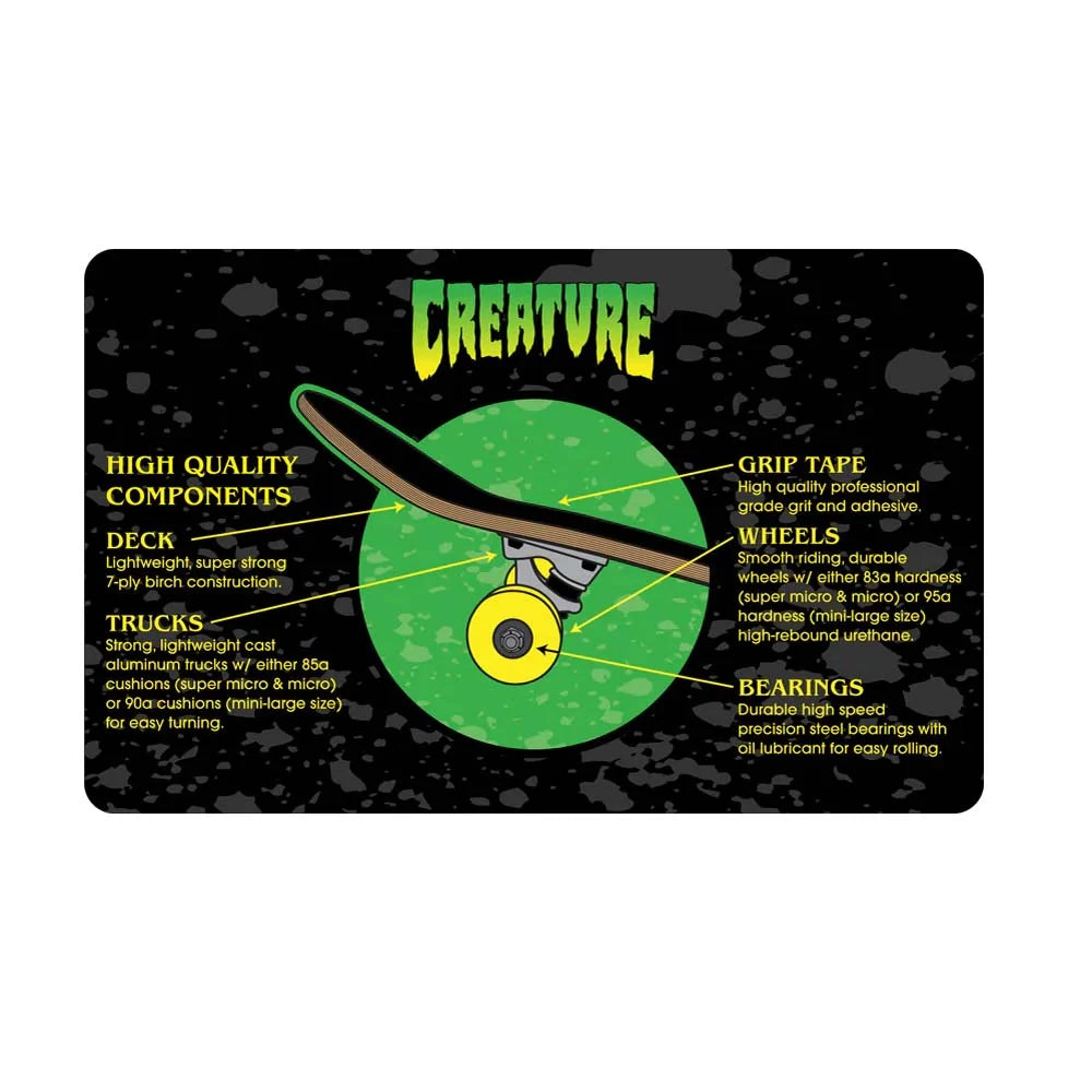 Creature Skateboards - 3D Logo Complete - 7.5” (Micro) - Decimal.