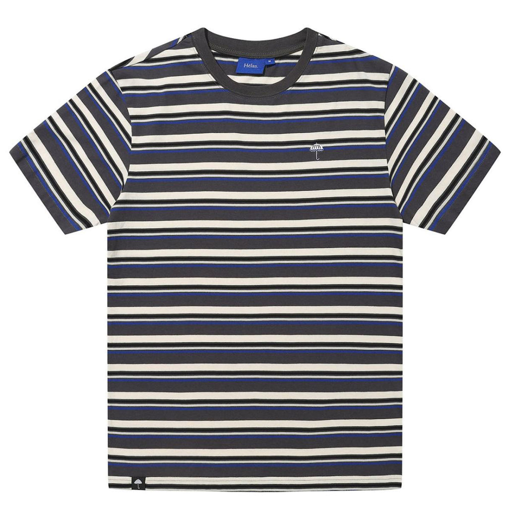 Hélas Caps - Rayo Striped Tee - Grey - Decimal.