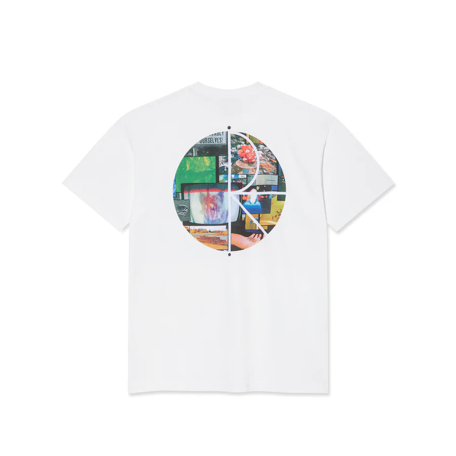 Polar Skate Co. - Ourselves Collage Fill Logo Tee - White - Decimal.