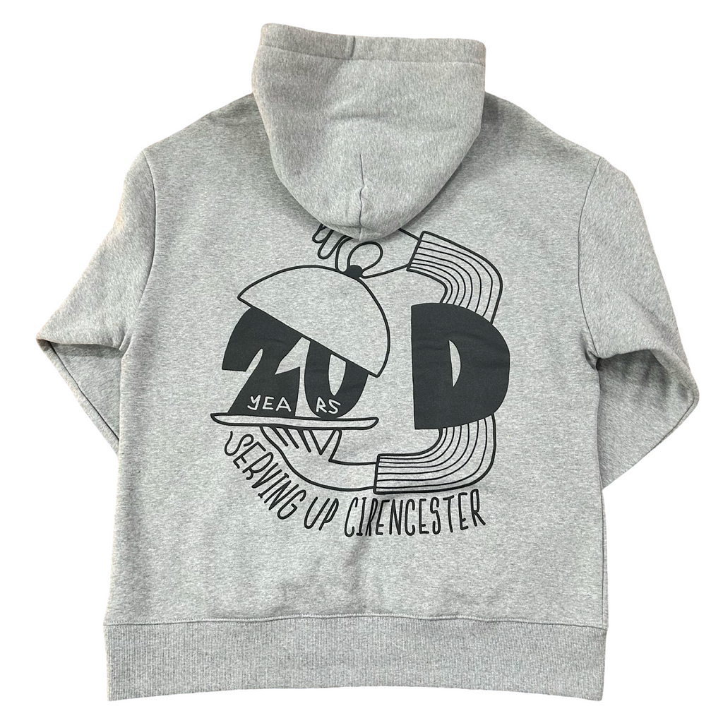 Decimal - Servin' Hoodie - Heather Light Grey / Black