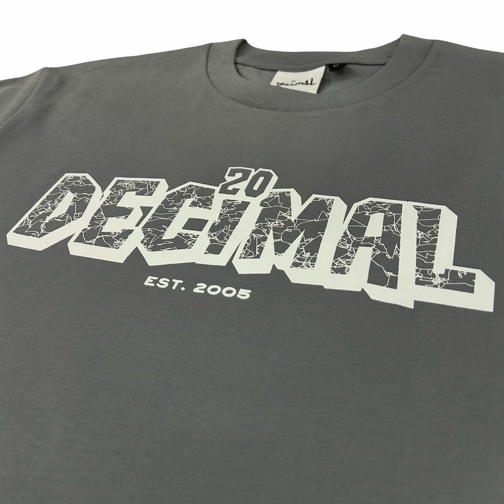 Decimal - 'Made in Stone' T-shirt - Cravel/White