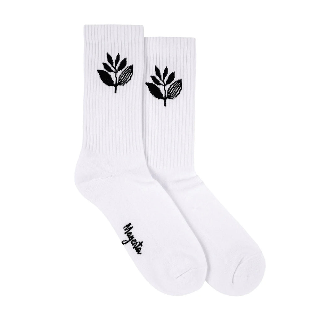 Magenta - Plant Socks - White