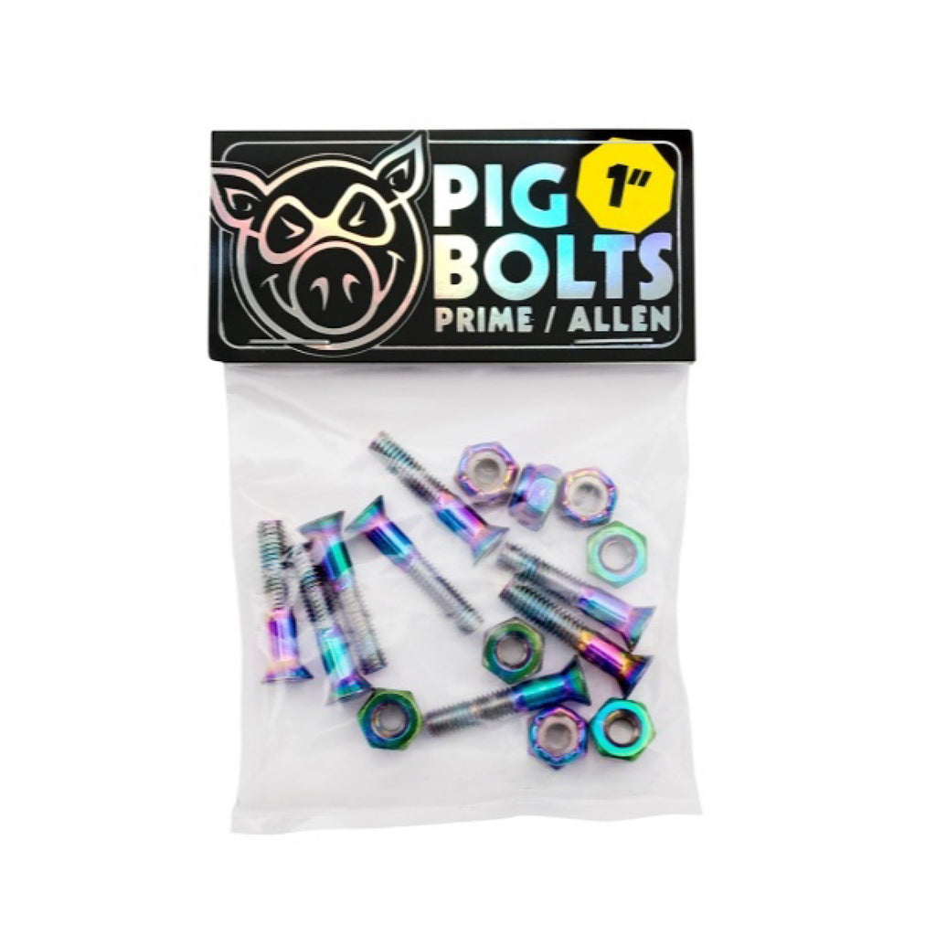 Pig Wheels - 1" Allen Truck Bolts - Prime - Decimal.