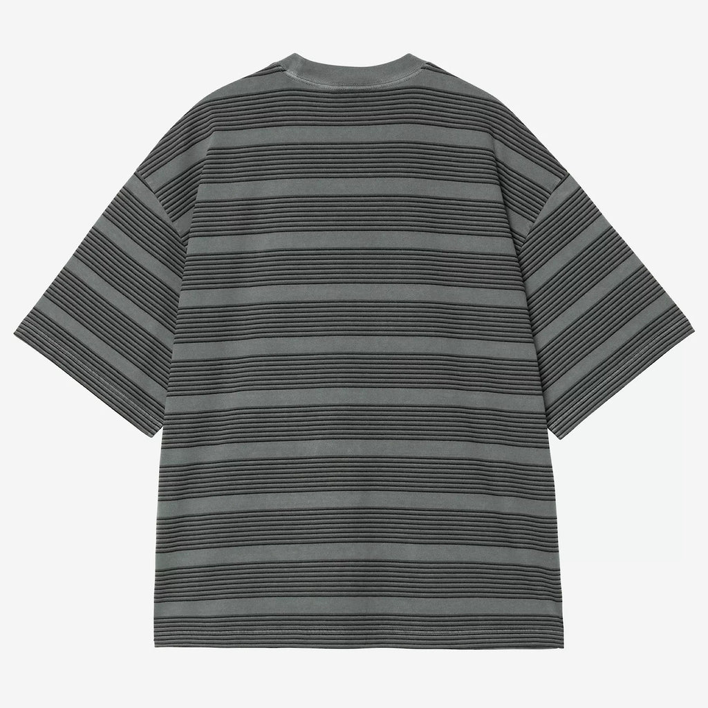 Carhartt WIP - Hanson T-Shirt - Hanson Stripe, Kale Green (Garment Dyed) - Decimal.