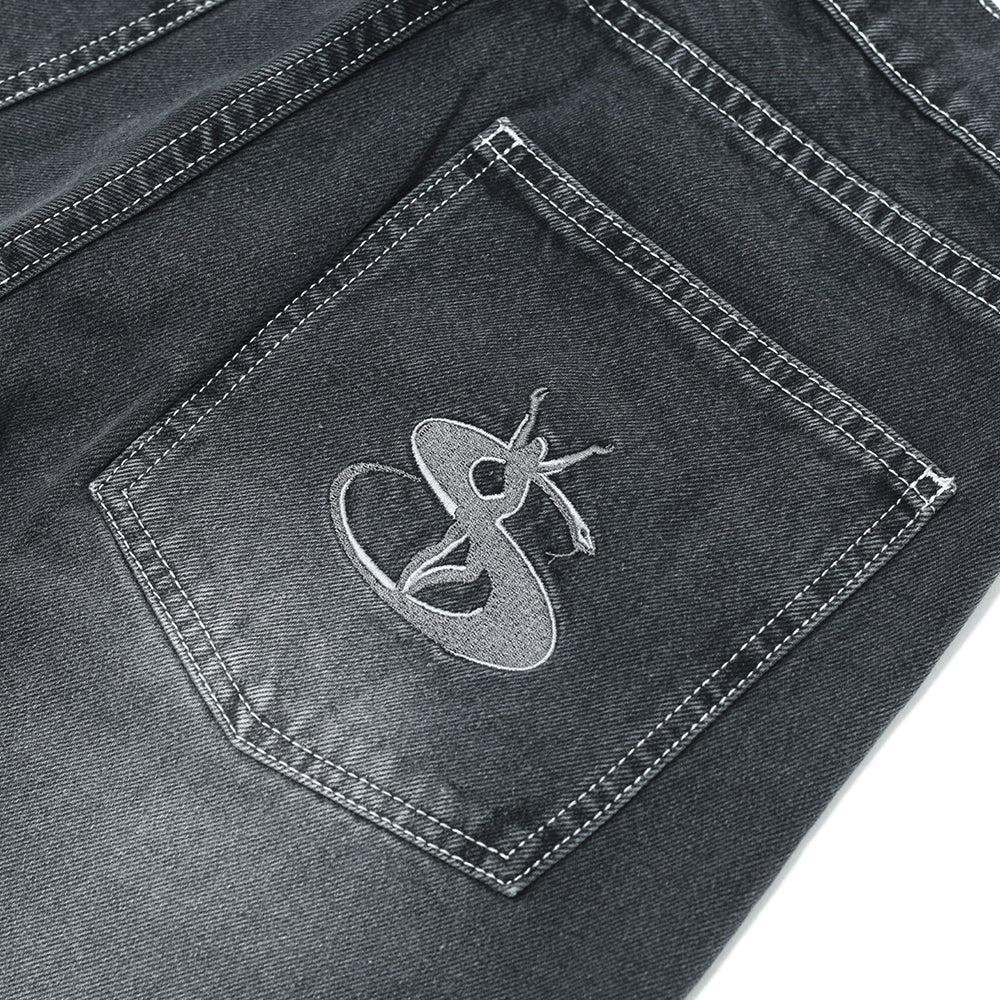 Yardsale - Phantasy Panel Jeans - Black - Decimal.