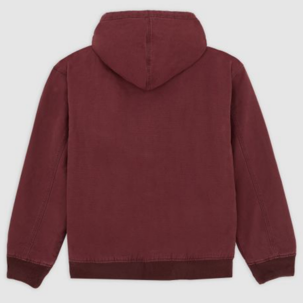 Dickies - Hilham hooded canvas jacket - Burgundy - Decimal.