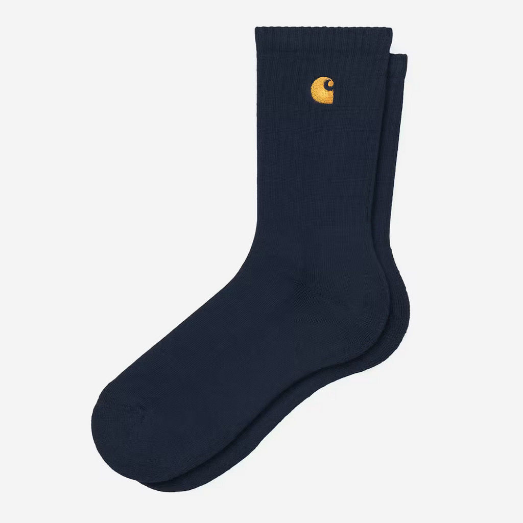 Carhartt WIP - Chase Socks - Dark Navy / Gold - Decimal.