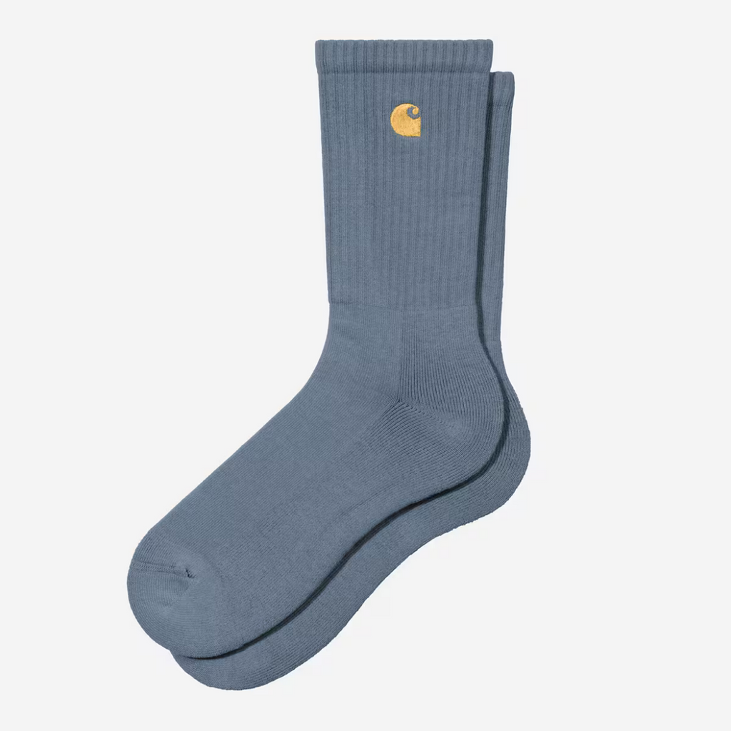 Carhartt WIP - Chase Socks - Angelite / Gold - Decimal.