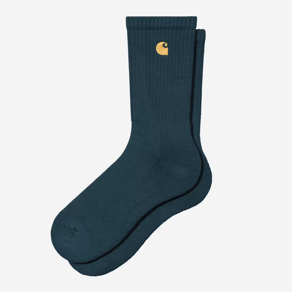 Carhartt WIP - Chase Socks - Deep Lagoon  / Gold