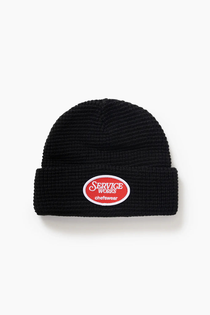 Service Works - Waffle Patch Beanie - Black