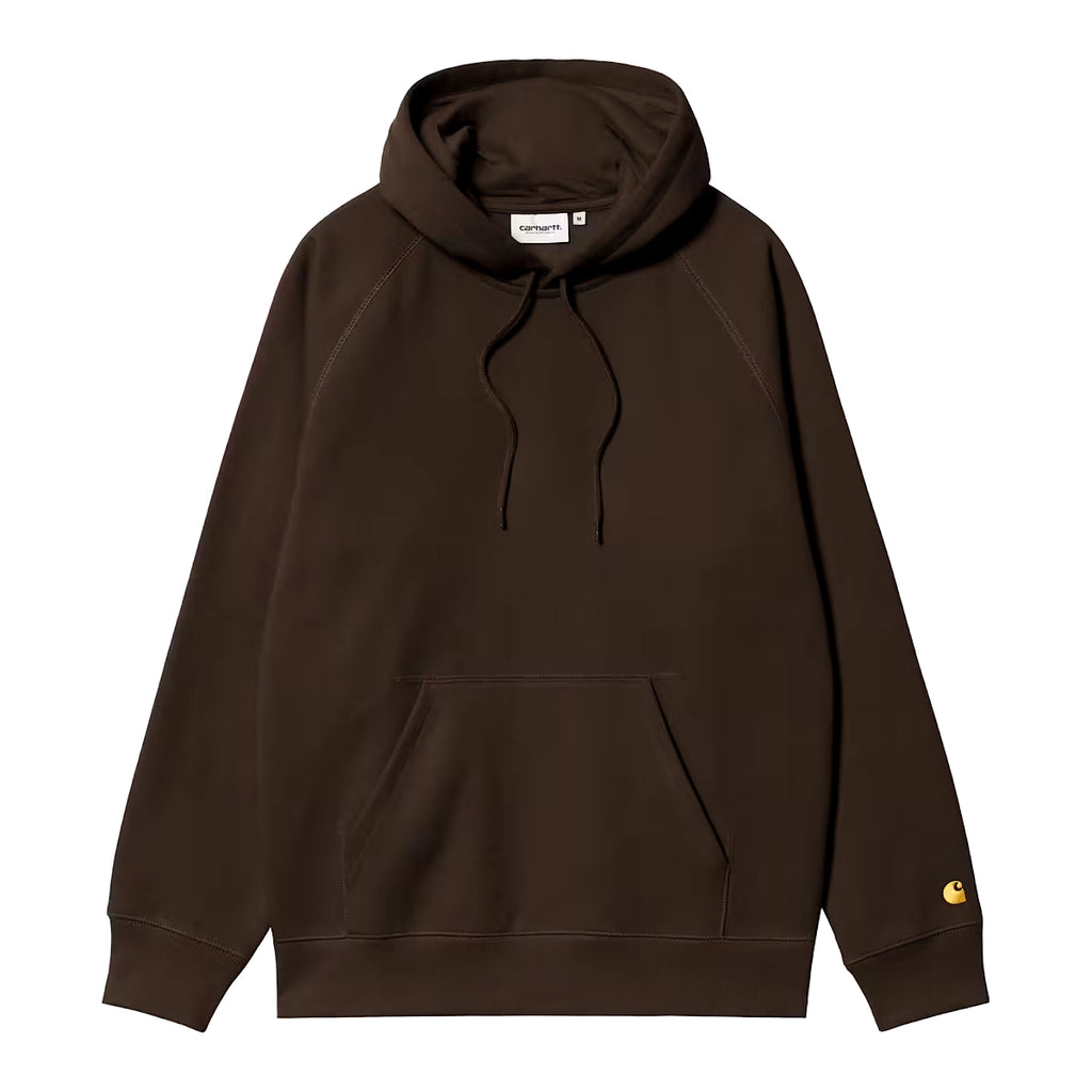 Carhartt WIP - Hooded Chase Sweat - Tobacco / Gold - Decimal.