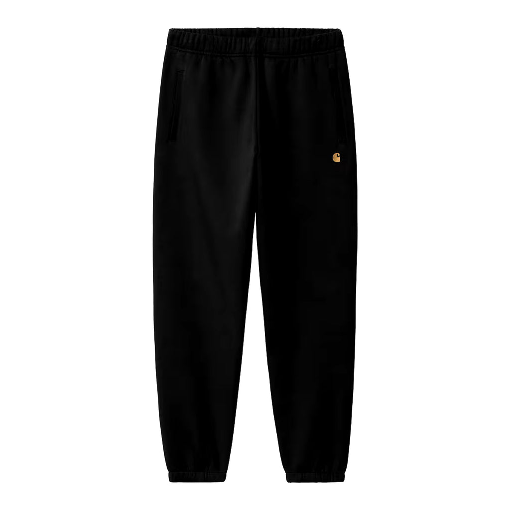 Carhartt WIP - Chase Sweat Pant - Black / Gold - Decimal.
