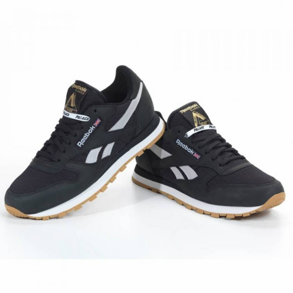Palace x Reebok - CR LTHR R12 - Black/White/Metalic Gold - Decimal.