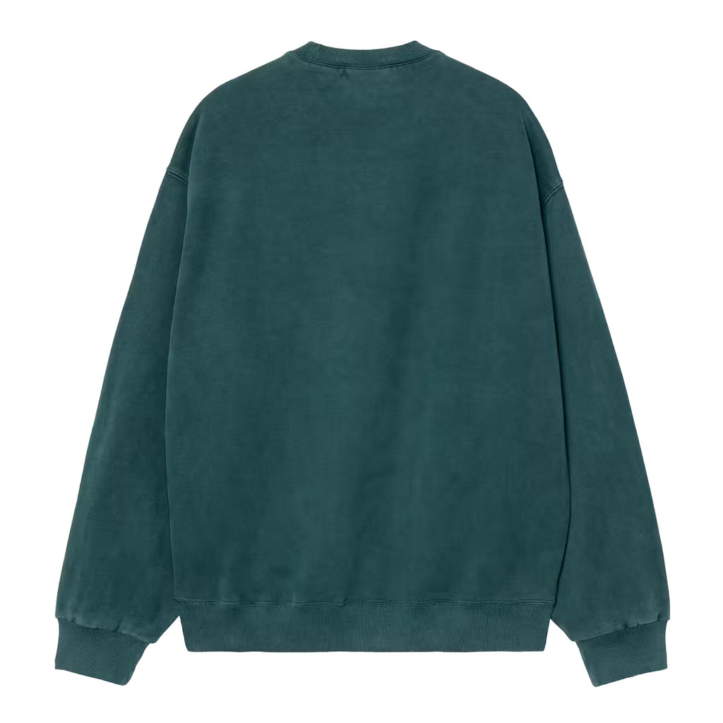 Carhartt Wip - Vista Sweat - Deep Lagoon Garment Dyed - Decimal.