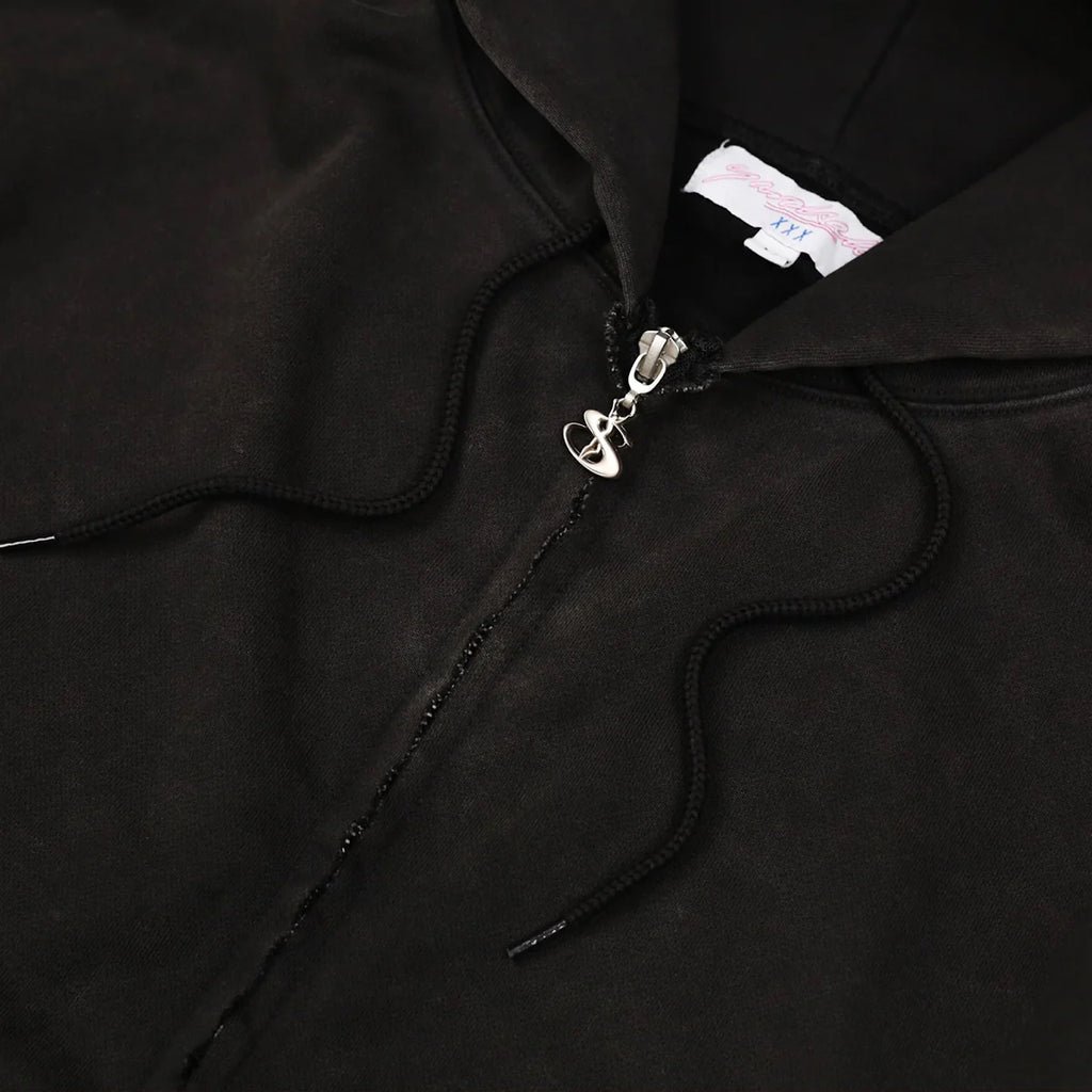 Yardsale - Raw Edge Hoodie - Black - Decimal.