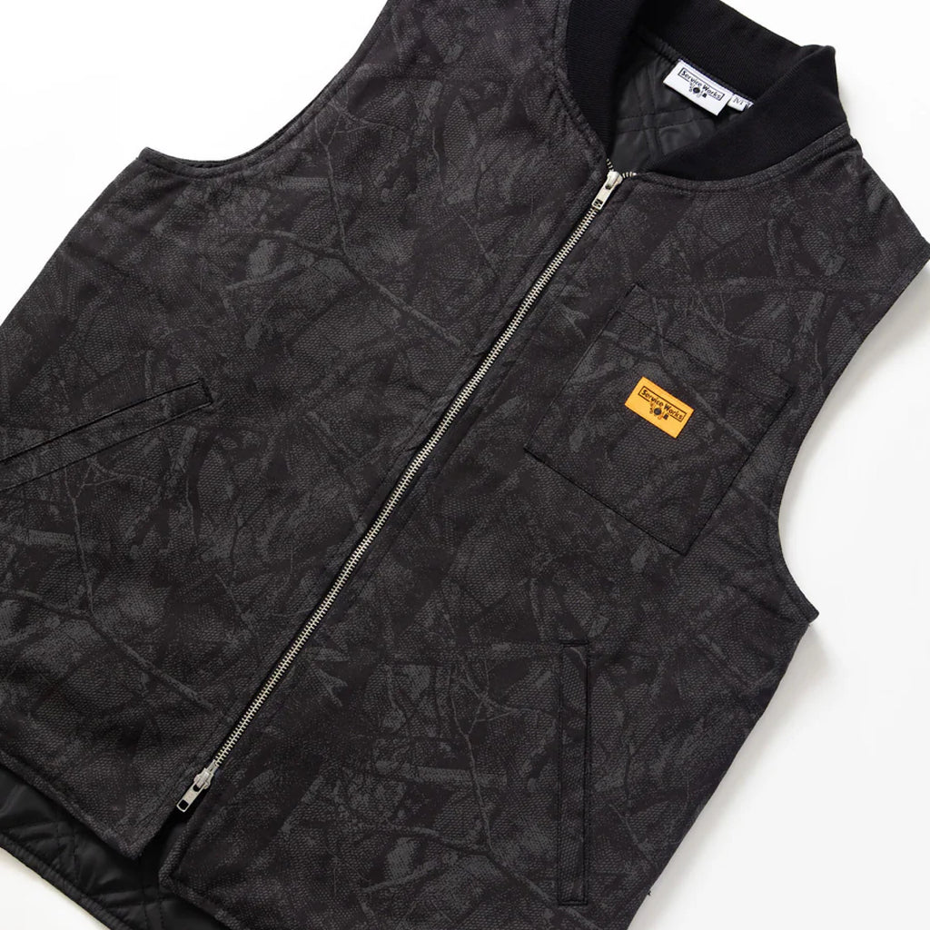 Service Works - Xerox Camo Padded Work Vest - Mono - Decimal.