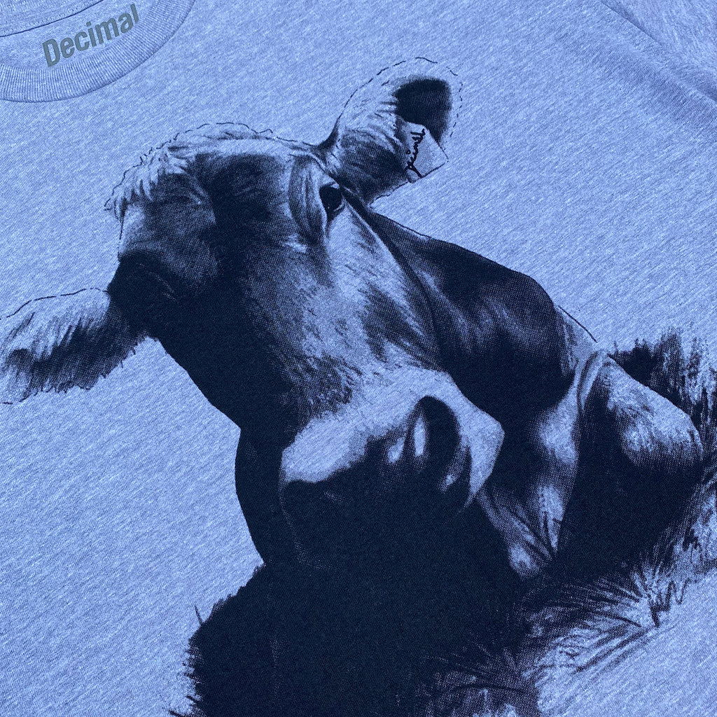 Decimal - 'Cow' T-Shirt - Sports Grey / Black - Decimal.