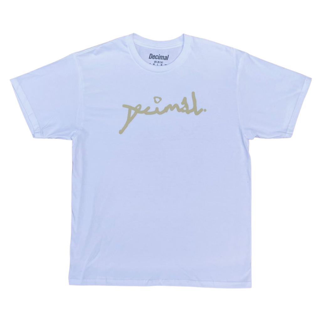 Decimal - 'Scrawl' T-Shirt - White / Sand - Decimal.