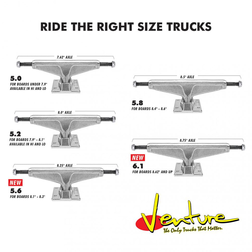 Venture Trucks - Raw Polished - Decimal.